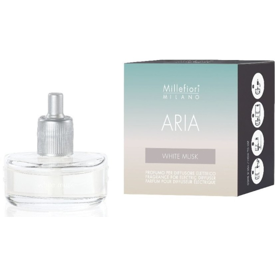 Millefiori Milano Aria White Musk - Bílé pižmo náplň do elektrického difuzéru voní 6-8 týdnů 20 ml
