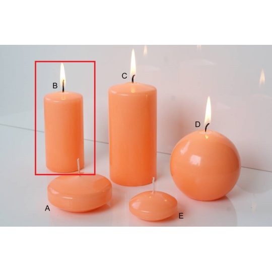 Lima Reflex fosforově oranžová svíčka válec 50 x 100 mm 1 kus