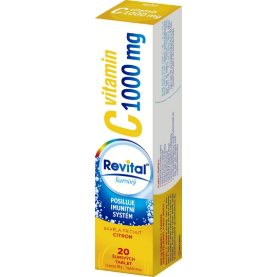 Revital Vitamin C Citron doplněk stravy pro normální funkci imunitního systému 1000 mg 20 šumivých tablet