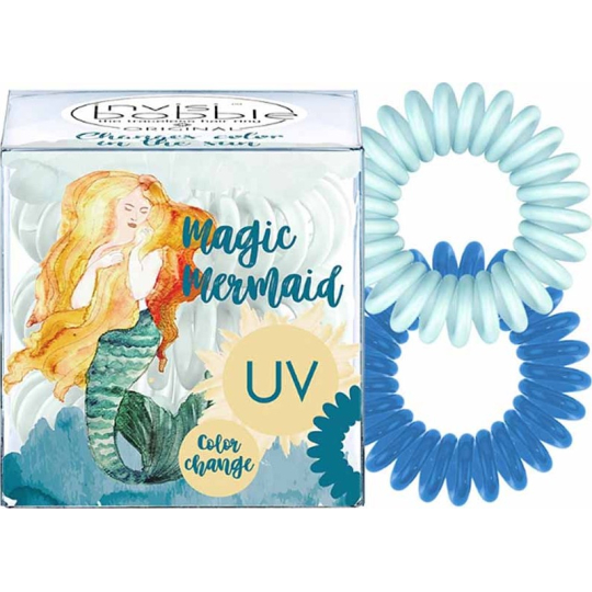 Invisibobble Magic Mermaid Ocean Tango Gumička do vlasů modrá měnící barvu spirálová 3 kusy