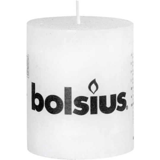 Bolsius Rustic svíčka bílá válec 68 x 80 mm
