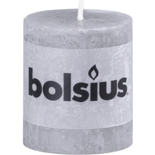 Bolsius Rustic svíčka šedá válec 68 x 80 mm