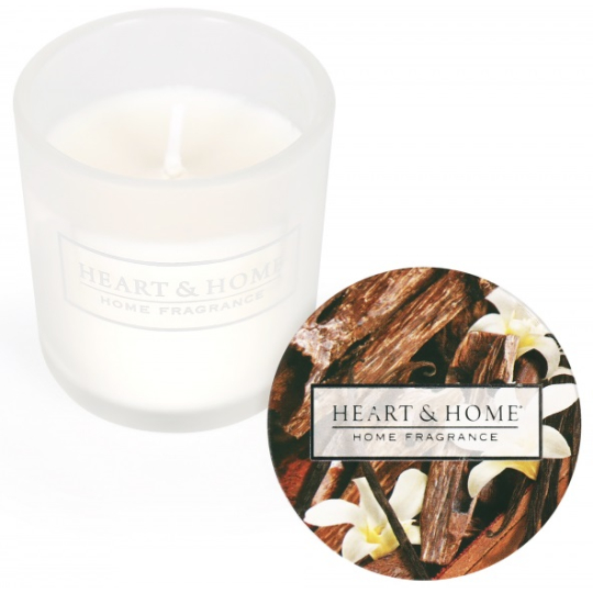 Heart & Home Santalové dřevo a vanilka Sojová vonná votivní svíčka ve skle doba hoření až 15 hodin 5,8 x 5 cm
