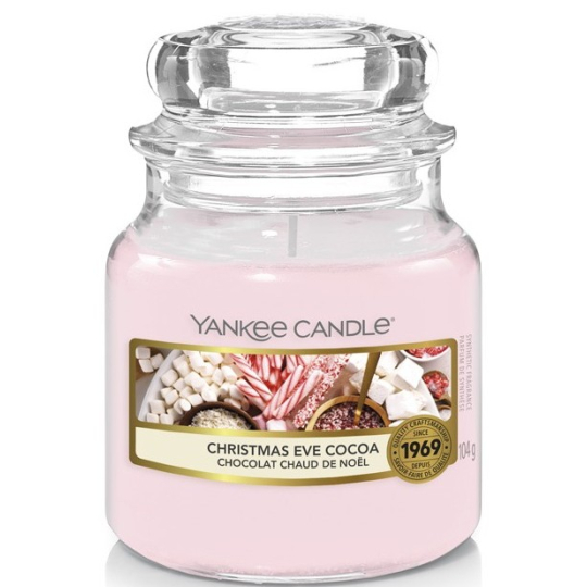 Yankee Candle Christmas Eve Cocoa - Štědrovečerní kakao vonná svíčka Classic malá sklo 104 g