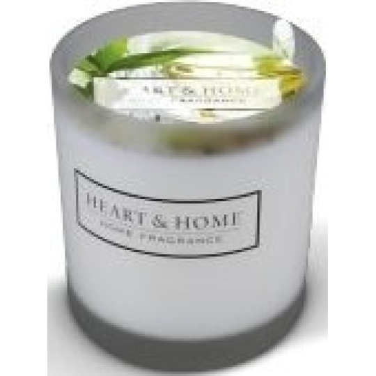 Heart & Home Bílý čaj a eukalyptus Sojová vonná votivní svíčka ve skle doba hoření až 15 hodin 5,8 x 5 cm