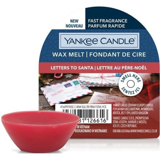 Yankee Candle Letters to Santa - Vánoční dopisy vonný vosk do aromalampy 22 g