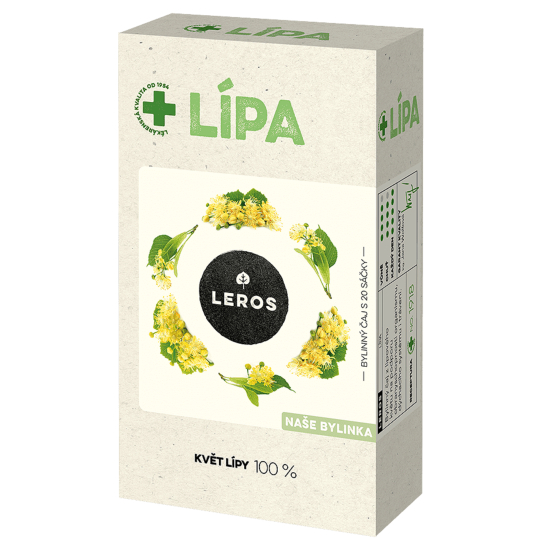 Leros Lípa bylinný čaj na podporu obranyschopnosti organismu, dýchacího systému i trávení 20 x 1,5 g