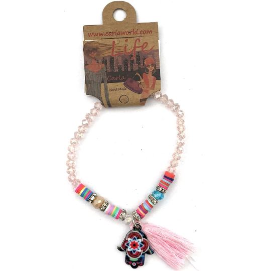 Albi Šperk náramek z korálků Hamsa dobro, spokojenost, ochranný amulet 1 kus různé barvy