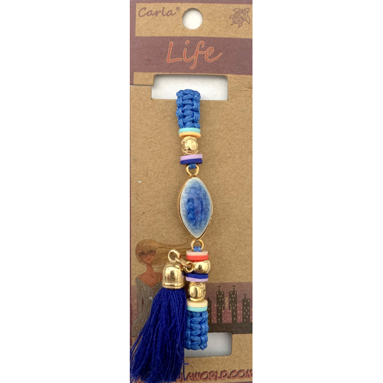Albi Šperk náramek pletený Kosočtverec Střapec ochrana, energie 1 kus různé barvy