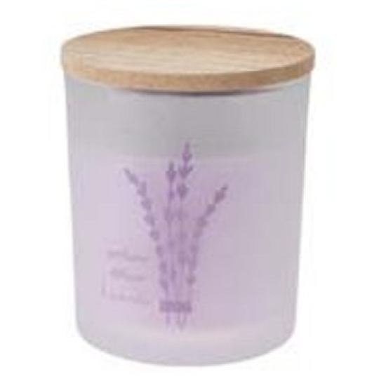 Emocio Lavender - Levandule vonná svíčka ve skle s dřevěným víčkem 88 x 100 mm 1 kus