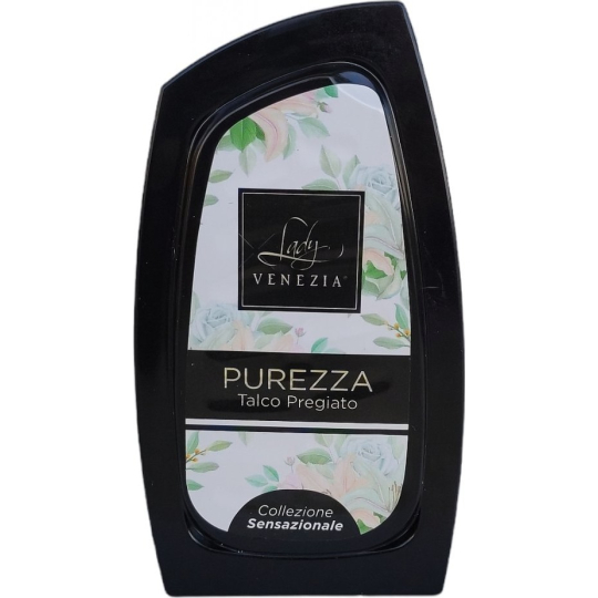 Lady Venezia Purezza Talco Pregiato - Vzácný pudr gelový osvěžovač vzduchu vanička 140 ml