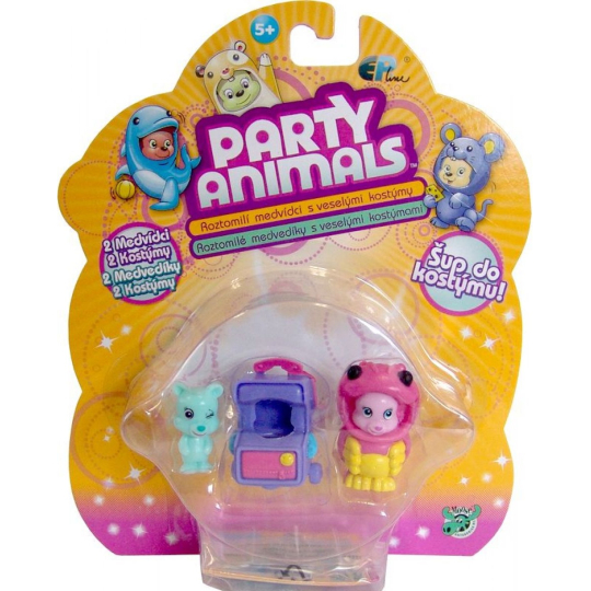 EP Line Animals Party Medvídek 2 kusy + kostým 2 kusy různé druhy, doporučený věk 5+