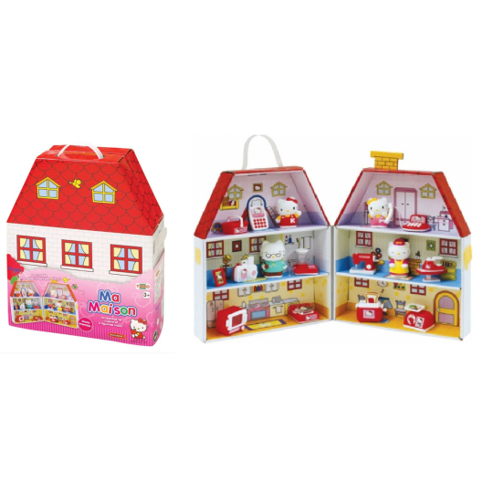 Hello Kitty Papírový domeček se 4 figurkami, doporučený věk 3+
