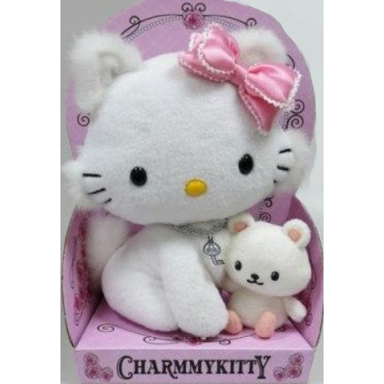 Hello Kitty Charmmy Kitty plyšová hračka s křečkem 13 cm, doporučený věk 3+