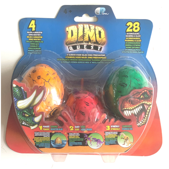 EP Line Dino Magic 3D šumivé vejce do vany s překvapením 10 g, doporučený věk 4+