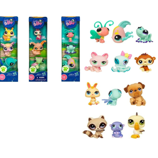 EP Line Littlest Pet Shop figurka zvířátko 3 kusy různé druhy, doporučený věk 4+
