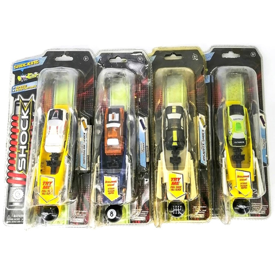 EP Line Shock Racers auto s pružinou a startovací rampou 1 kus různé druhy, doporučený věk 5+