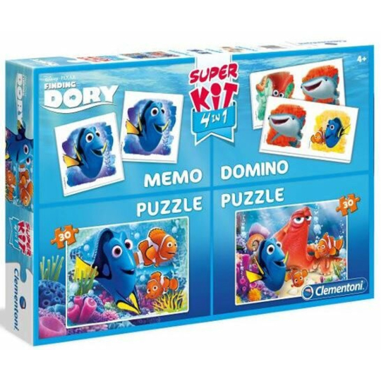 Clementoni Puzzle, Domino a Pexeso 4v1 Hledá se Dory 2 x 30 dílků, doporučený věk 4+