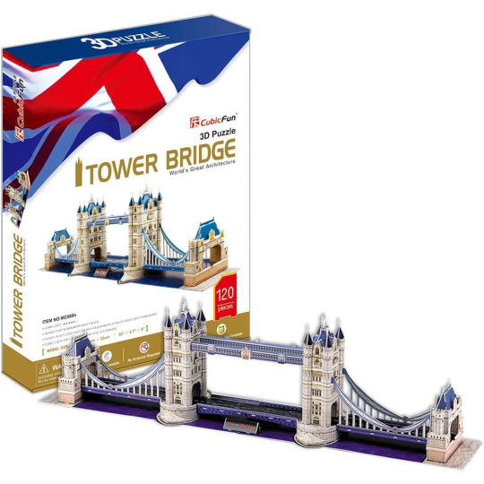 CubicFun Puzzle 3D Tower Bridge 120 dílků, doporučený věk 10+