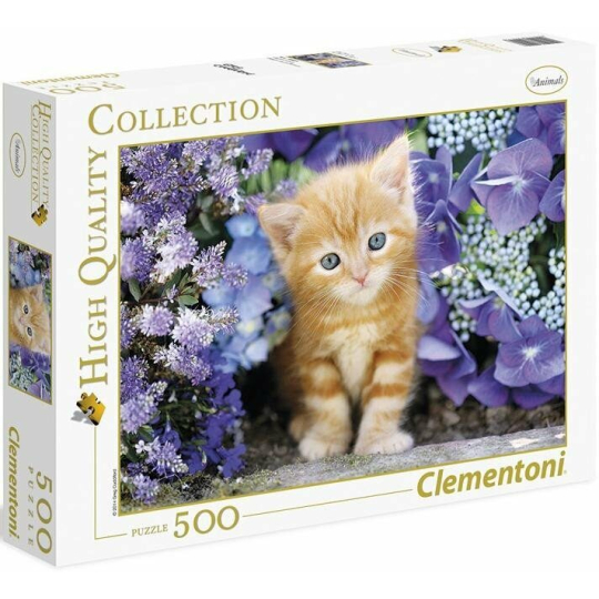 Clementoni Puzzle Kotě v květinách 1000 dílků, doporučený věk 9+