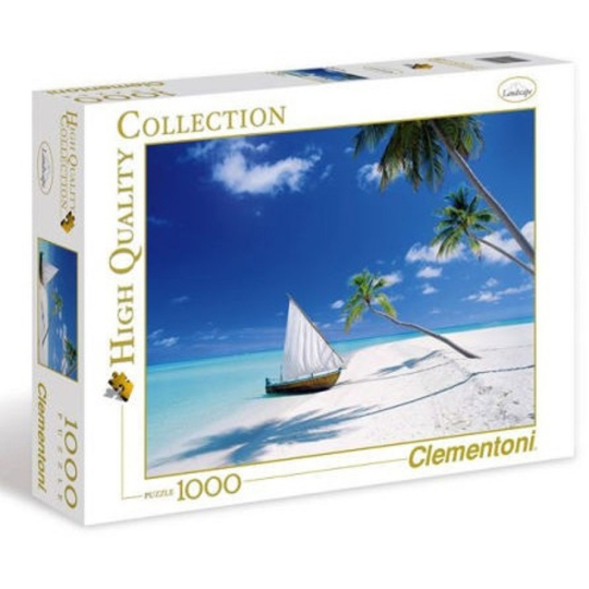 Clementoni Puzzle Maledivy 1000 dílků, doporučený věk 9+