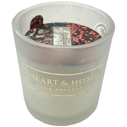 Heart & Home Brusinkové mámení sojová vonná votivní svíčka ve skle doba hoření až 15 hodin 5,8 x 5 cm