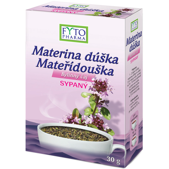 Fytopharma Mateřídouška sypaný bylinný čaj k normální funkci dýchací a trávicí soustavy 30 g