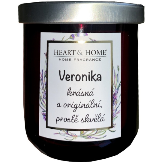 Heart & Home Sladké třešně sójová vonná svíčka se jménem Veronika 110 g