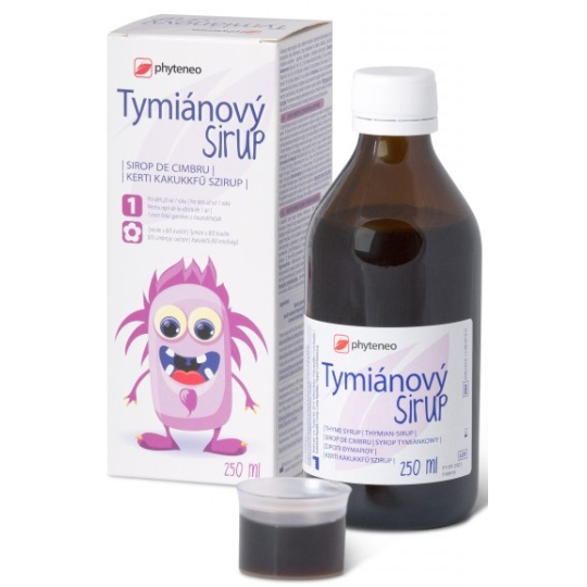Phyteneo Tymiánový bylinný sirup pro zklidnění horních cest dýchacích od 1 roku 250 ml