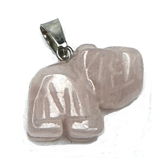 Růženin Slon přívěsek přírodní kámen, ručně broušená figurka 1,8 x 2,5 x 8 mm, kámen lásky