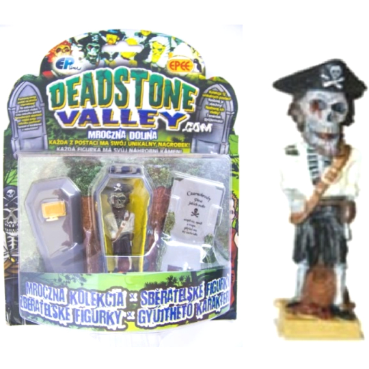EP Line Deadstone Valley Zombie sběratelská figurka, kapitán - pirát Frank s vlastní rakví a náhrobkem