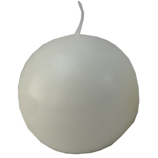 VeMDom Bílá svíčka koule velká 100 mm 1 kus