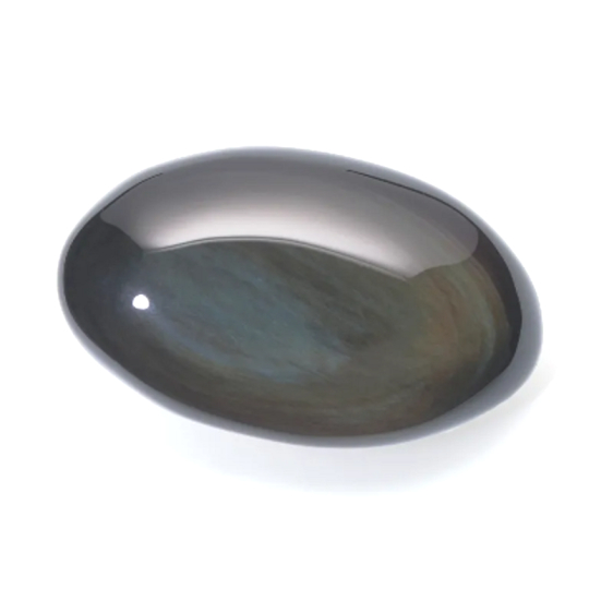 Obsidian duhový mýdlo přírodní kámen cca 8 x 4,5 cm 1 kus