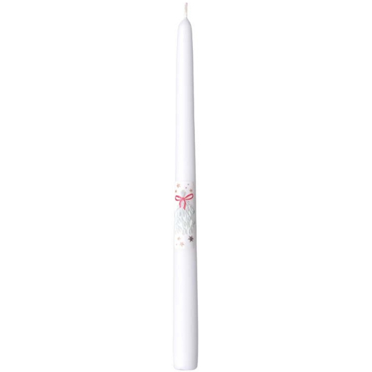 Emocio Mistletoe Magic bílá svíčka kónická 22 x 240 mm