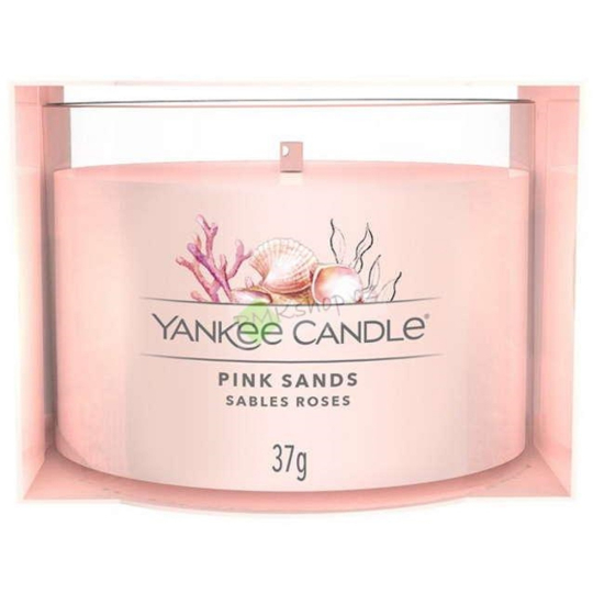 Yankee Candle Pink Sands - Růžové písky vonná svíčka votivní sklo 37 g
