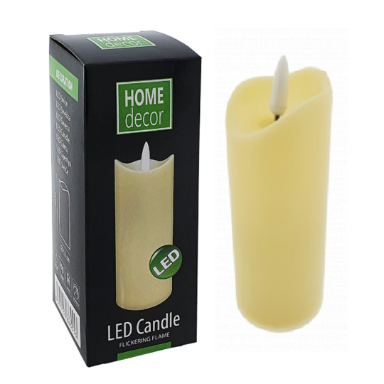 Home Decor Svíčka LED elektronická svítící vanilka HD-106 13 cm