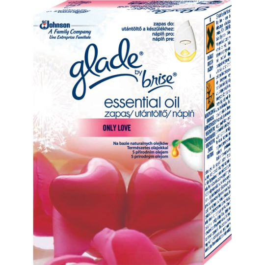 Glade Essential Oil Only Love elektrický osvěžovač vzduchu náhradní náplň 20 ml