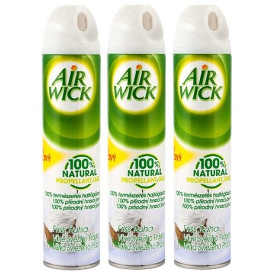 Air Wick Svěží prádlo 100% přírodní hnací plyn sprej 3 x 240 ml
