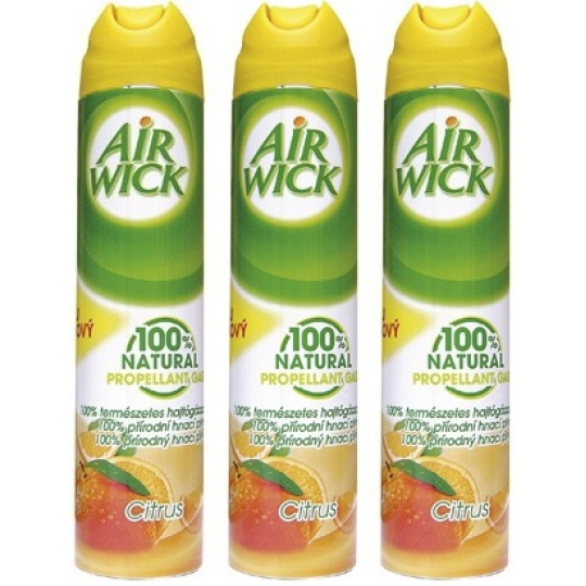 Air Wick Citrus 100% přírodní hnací plyn sprej 3 x 240 ml