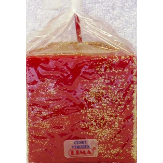 Lima Aromatická spirála vonná svíčka červená krychle 65 x 65 mm 1 kus