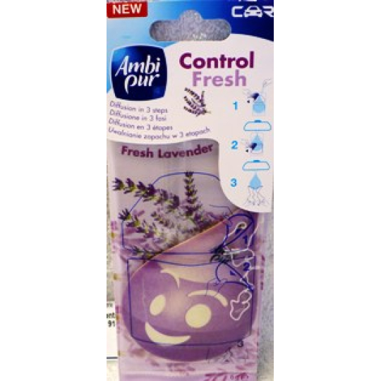 Ambi Pur Car Control Fresh Lavender osvěžovač vzduchu závěsný 1 kus