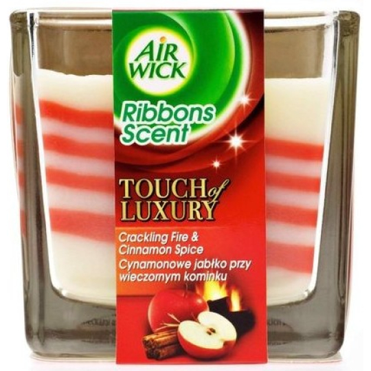 Air Wick Touch Of Luxury Rubínově červená jablka vonná svíčka ve skle 180 g