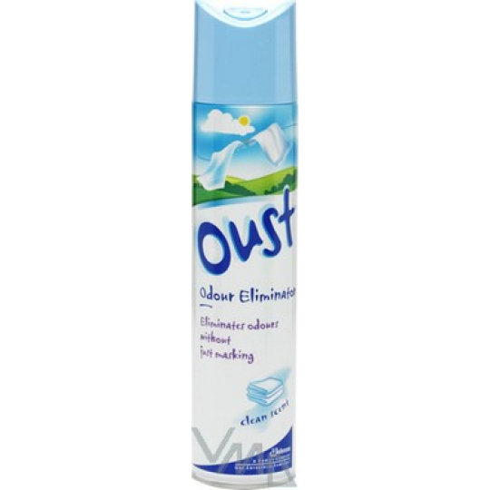 Oust Odour Eliminator Clean Scent vůně čistoty osvěžovač vzduchu 300 ml
