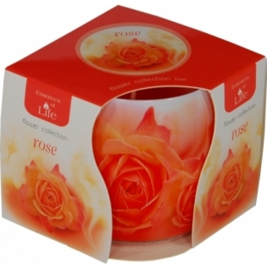 Essences of Life Růže aromatická svíčka ve skle 100 g