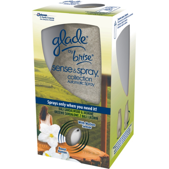 Glade Sense & Spray Collection Bali Sandalwood automatický osvěžovač vzduchu 18 ml sprej