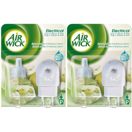 Air Wick Electric Zelené Jablko a Kvetoucí Leknín kompletní strojek 2 x 19 ml