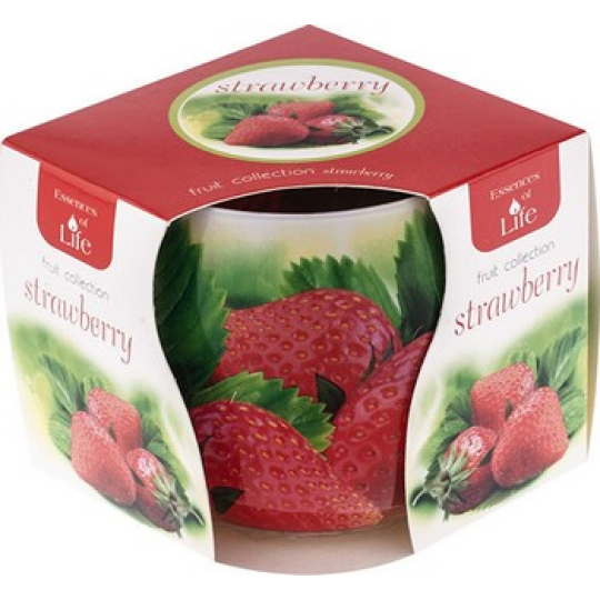 Essences of Life Strawberry aromatická svíčka ve skle 100 g