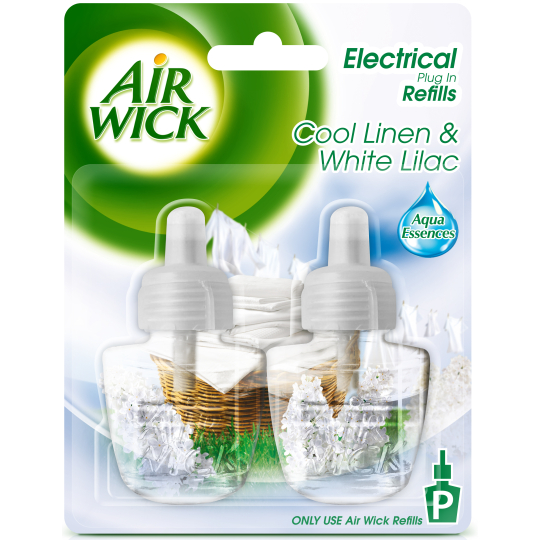 Air Wick Svěží prádlo & Bílá lilie elektrický osvěžovač náhradní náplň 2 x 19 ml
