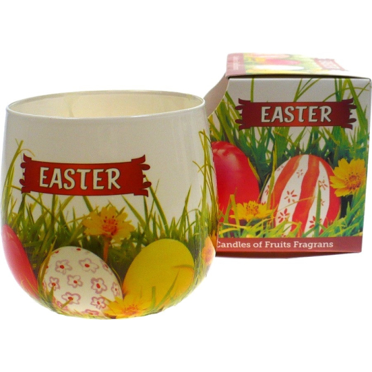 Santo Candles Easter Vajíčka v trávě vonná svíčka ve skle 100 g