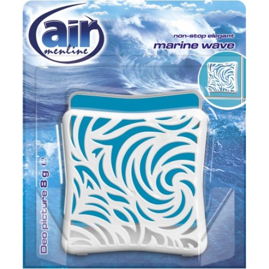 Air Menline Deo Picture Non Stop Elegant Marine Wave gelový osvěžovač vzduchu 8 g
